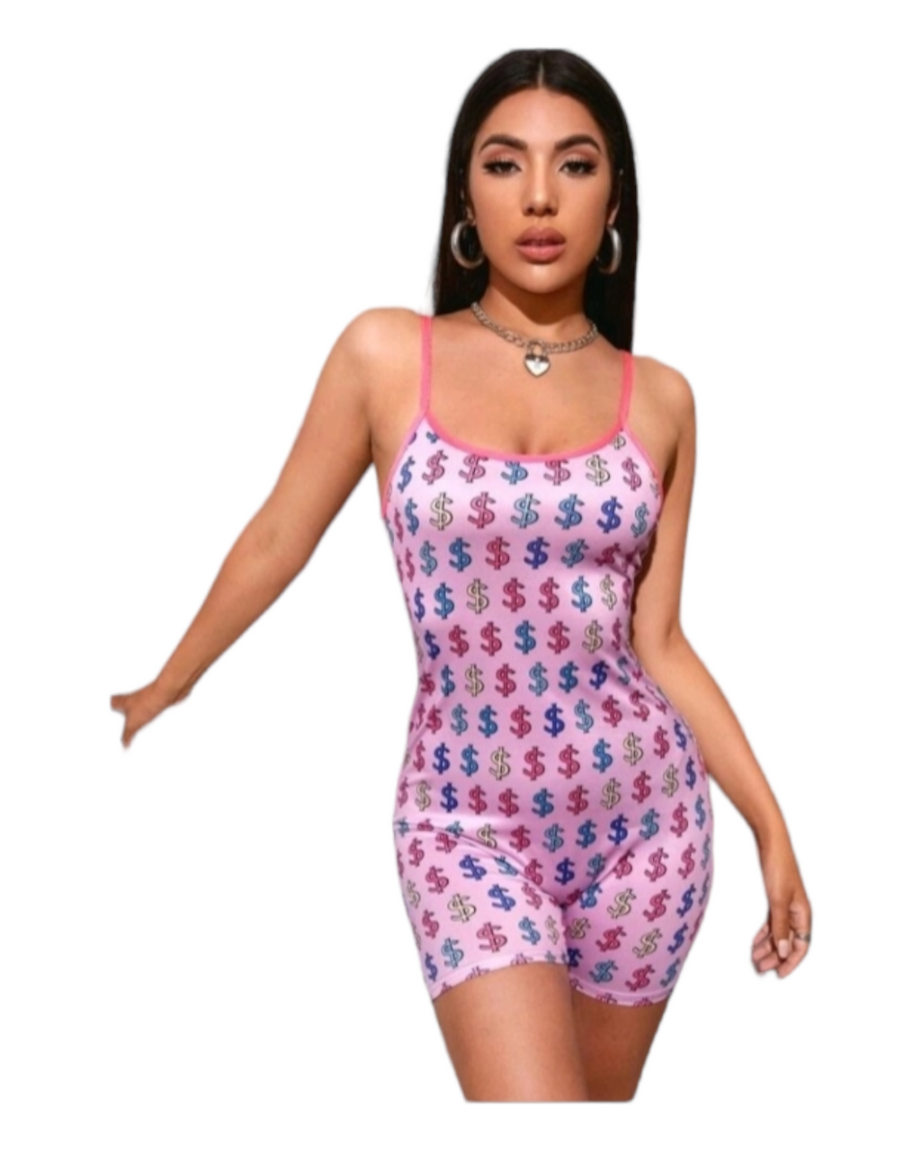 Dollar sign cami romper