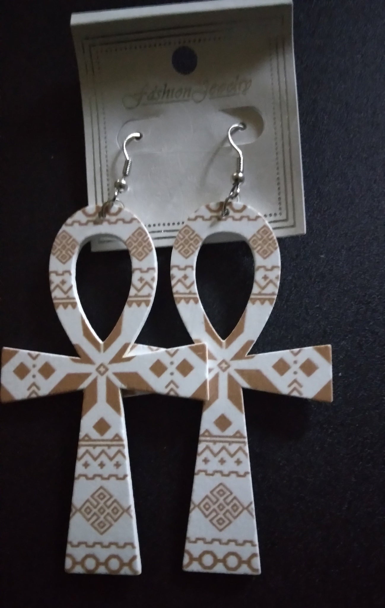 Fashion Wood Earrings Cross