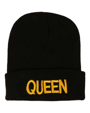 Knit Beanie Cap Queen(Gold/Black)