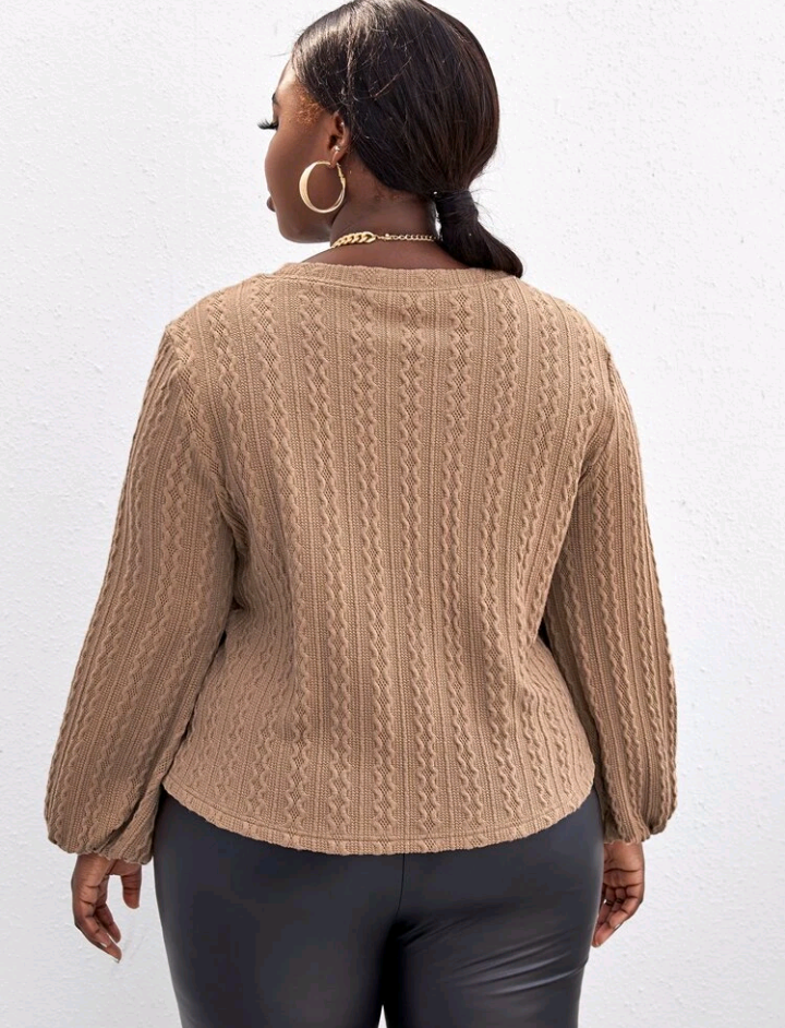 Long Sleeve Texured Sweater