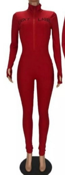 Hot Fashion Jumpsuit Red / Medium