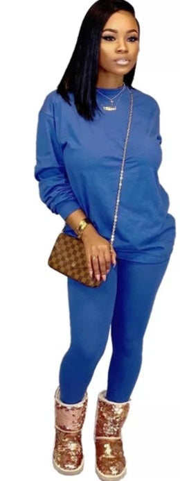 Blue Long Sleeve Fal outfit