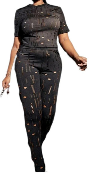 Cut out Pants set - Boss diva fashions