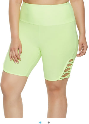 Lime biker shorts - Boss diva fashions