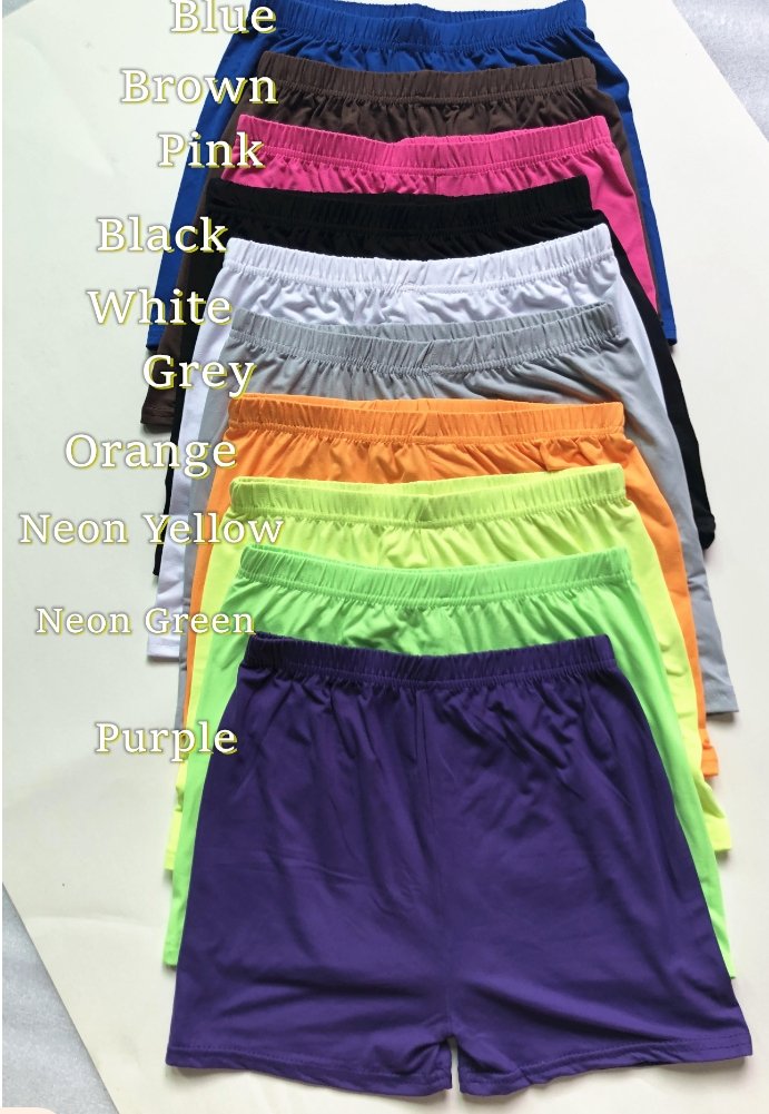 Mixed colors solid biker shorts - Boss diva fashions