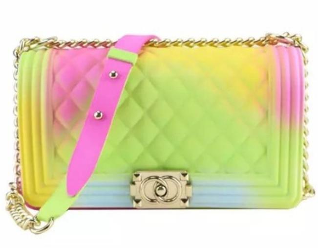 Multi colored Large jelly purse - Boss diva fashions