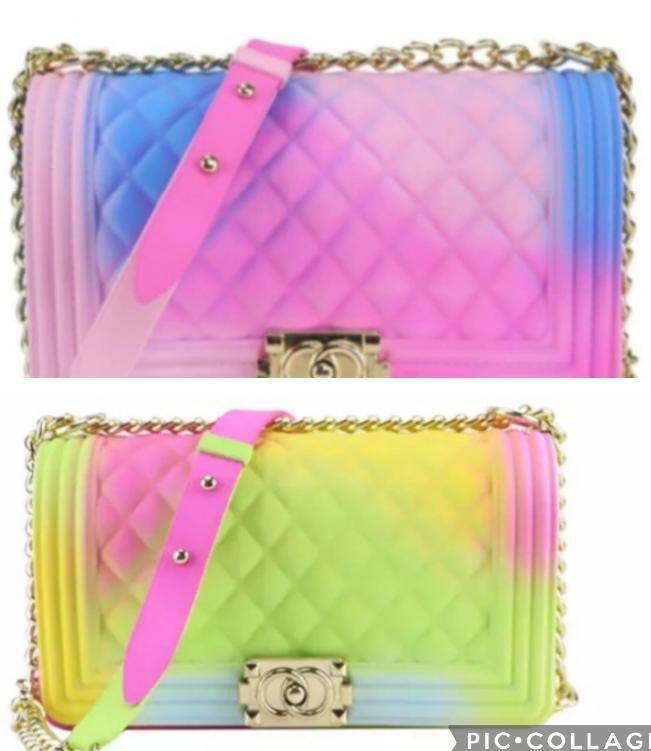 Multi colored Large jelly purse - Boss diva fashions