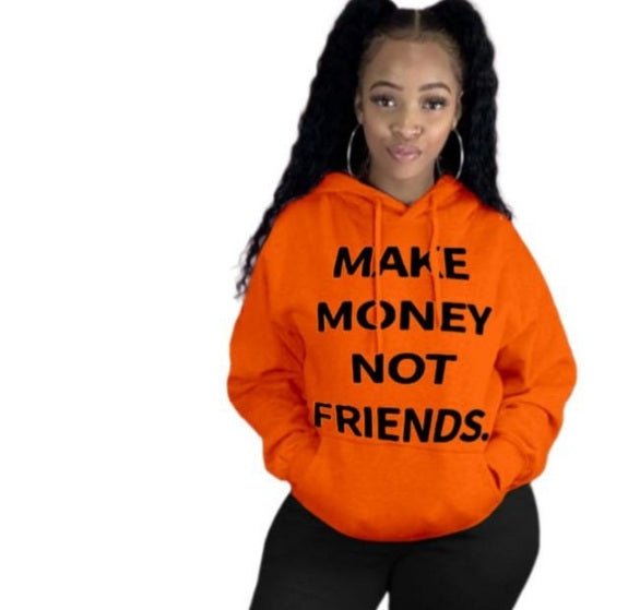 ORANGE HOODIE - Boss diva fashions