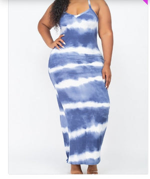 Plus size tye dye dress - Boss diva fashions