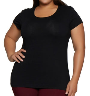 Short sleeve basic tee - Boss diva fashions