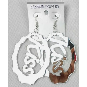 Silver retro like earrings - Boss diva fashions