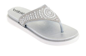 Silver rhinestone sandal - Boss diva fashions