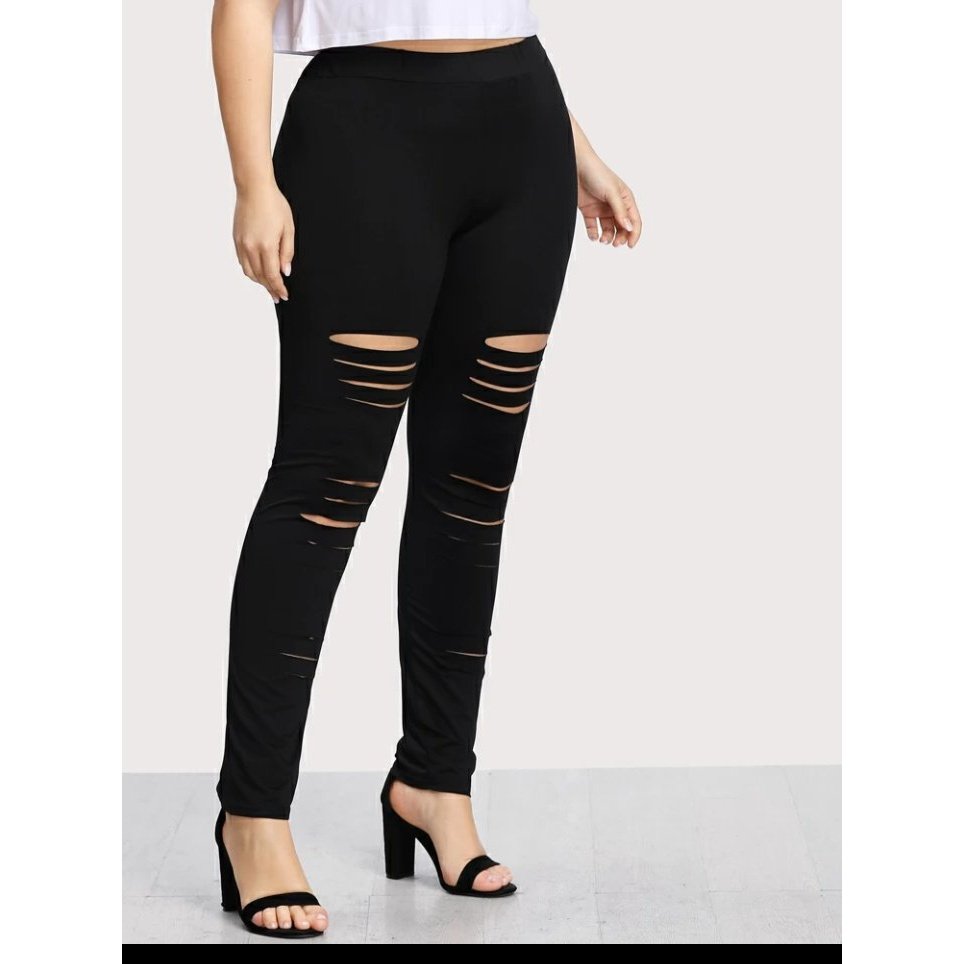 Slashed Leggings - Boss diva fashions