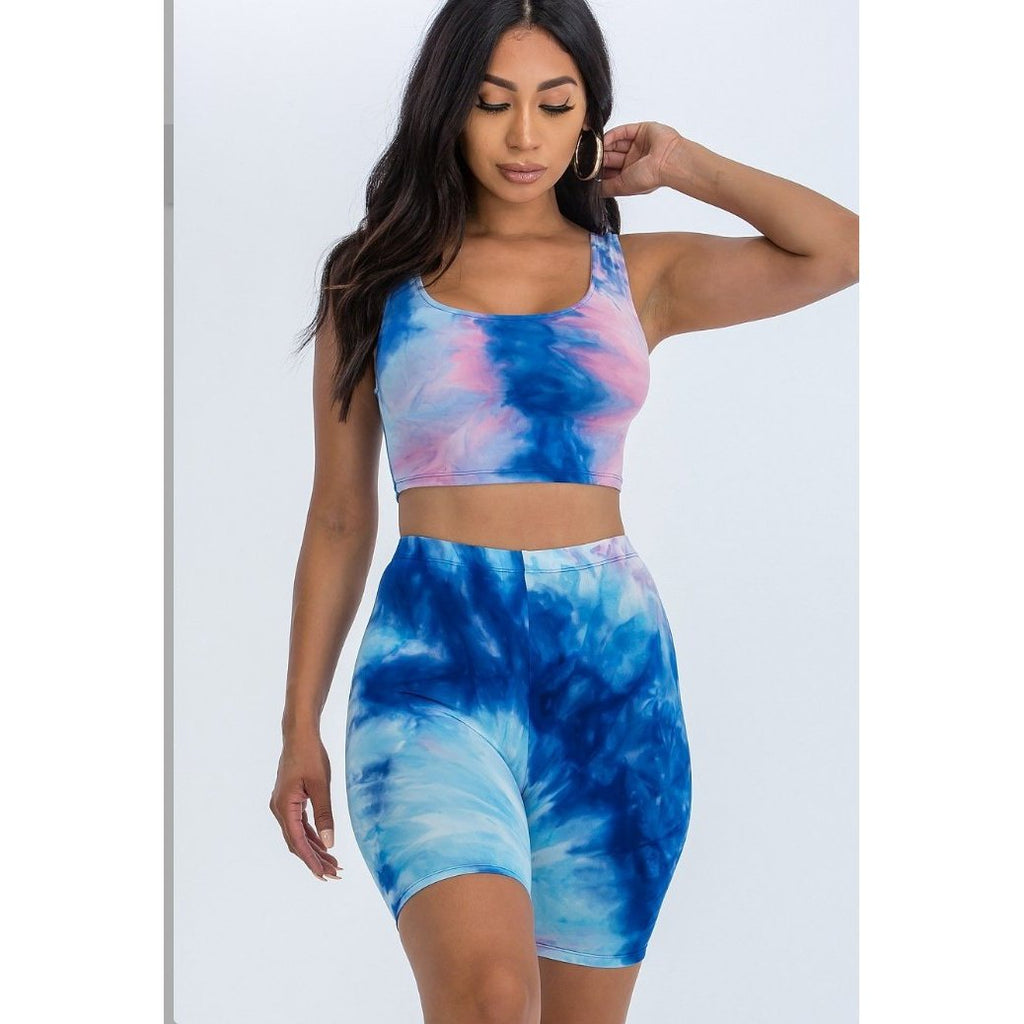 Tye dye 2 piece short set - Boss diva fashions