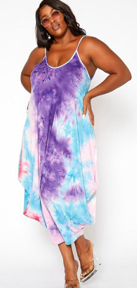 TYE DYE HAREM JUMPSUIT - Boss diva fashions